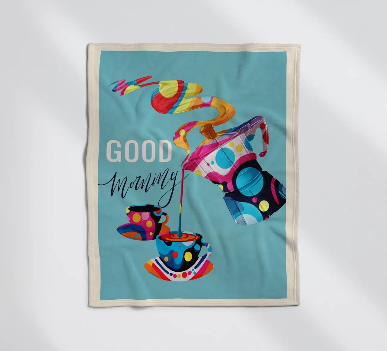 Coffee Time fleece blanket by Flow Line