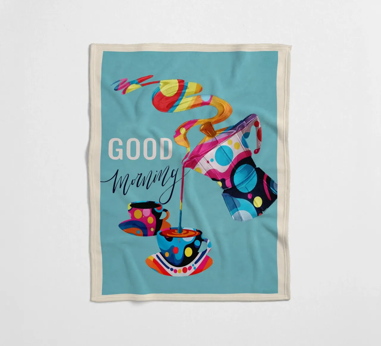 Coffee Time fleece blanket by Flow Line