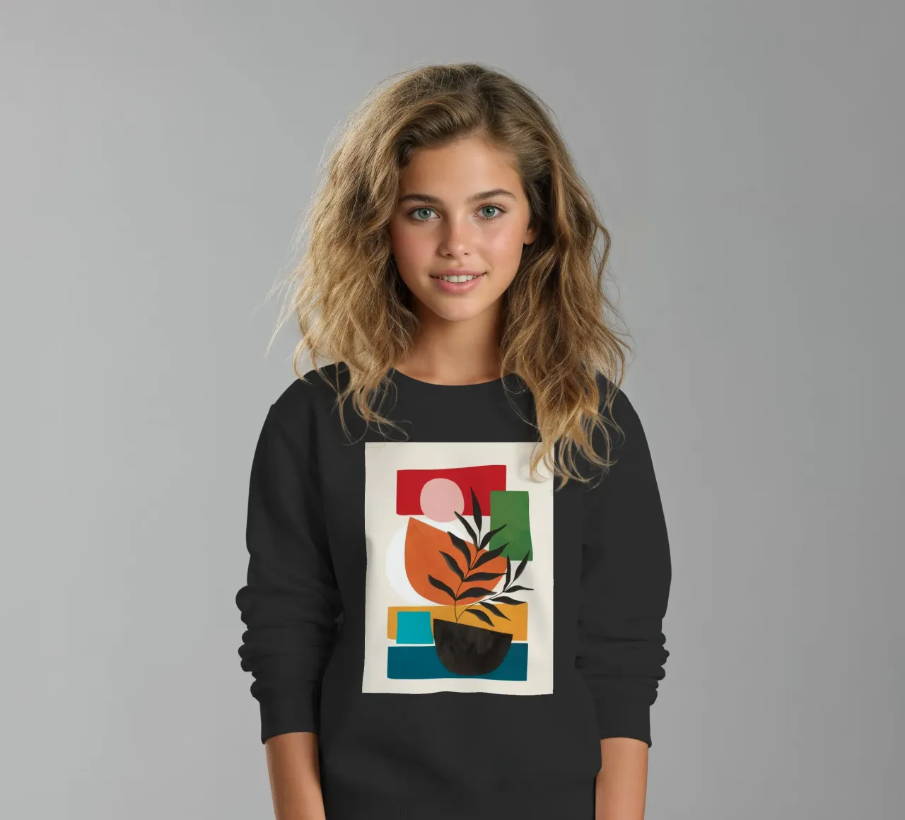 Abstract Minimal Shapes 54 felpa bambino da Flow Line