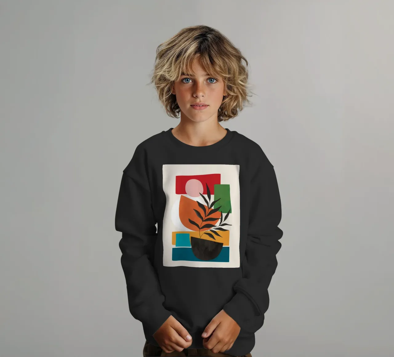 Abstract Minimal Shapes 54 felpa bambino da Flow Line