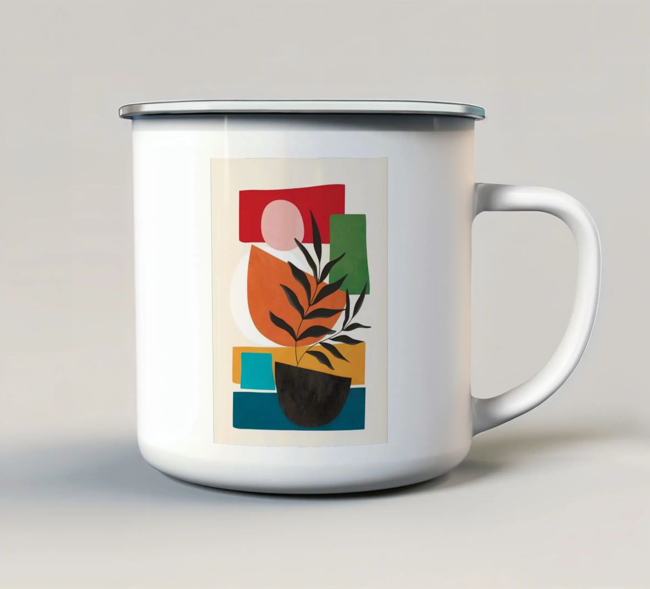 Abstract Minimal Shapes 54 tazza in smalto da Flow Line
