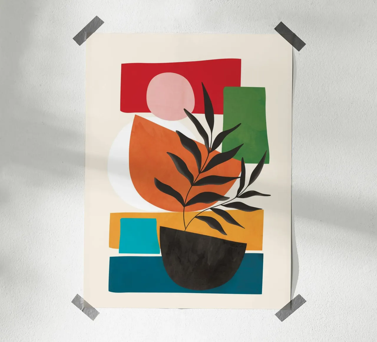 Abstract Minimal Shapes 54 carta hahnemühle da Flow Line