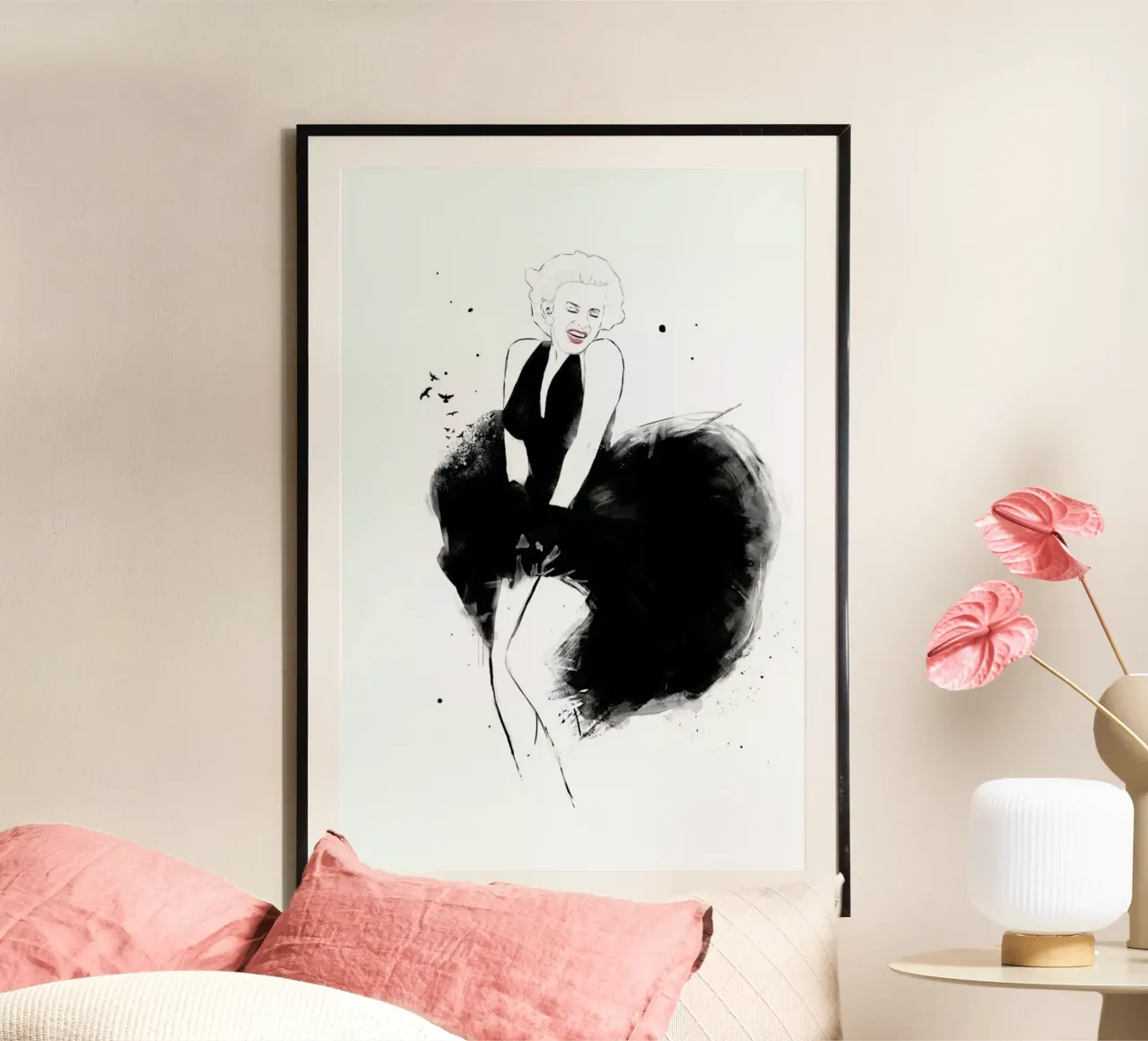 Marilyn poster con telaio in alluminio da Balazs Solti