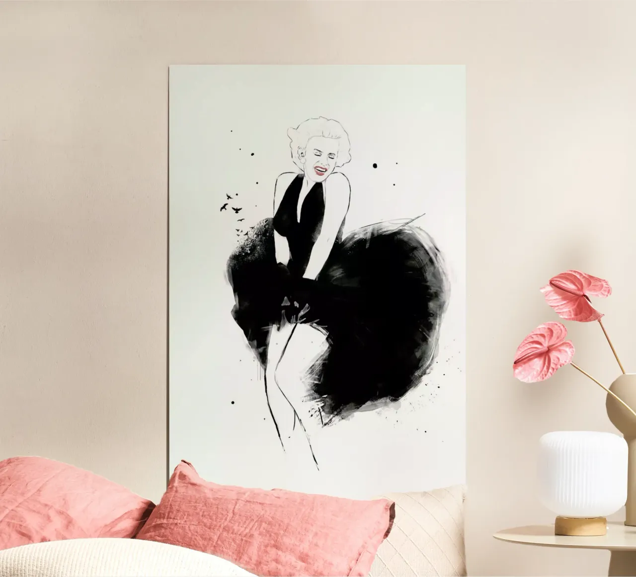 Marilyn poster con telaio in alluminio da Balazs Solti