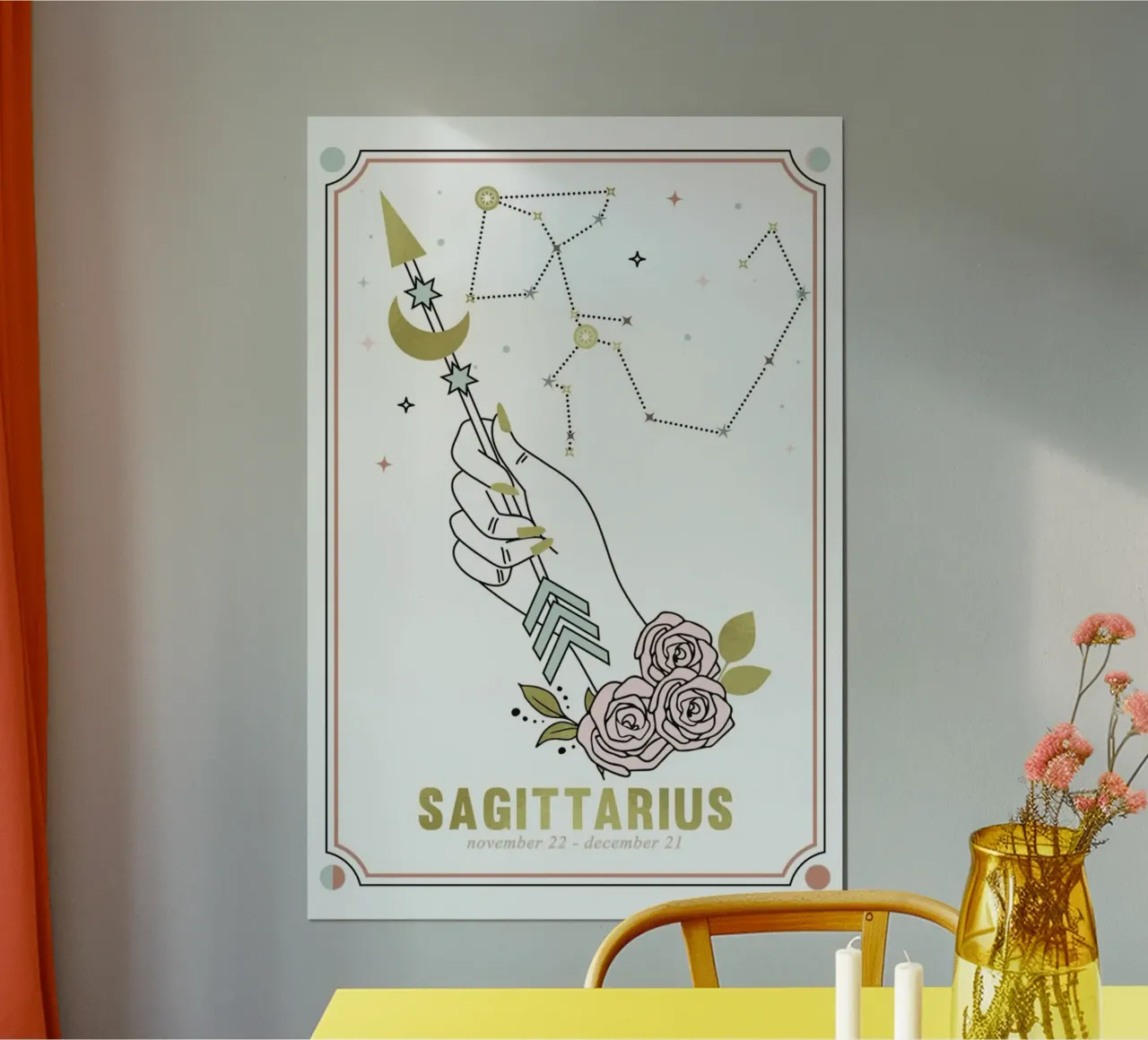 Boogschutter Sterrenbeeld poster van cafelab