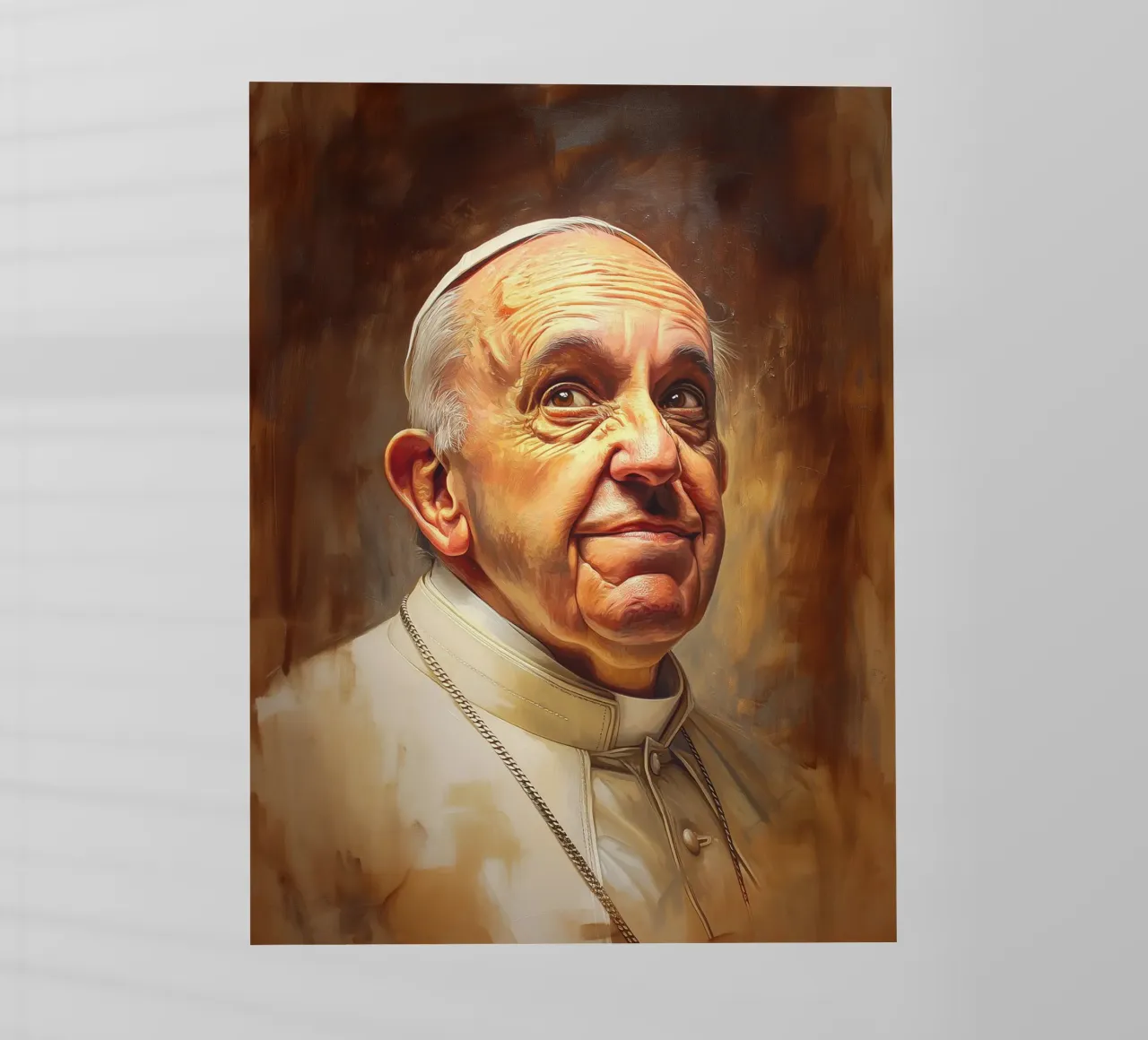 Ritratto di Papa Francesco pellicola backlit da Carinaprint