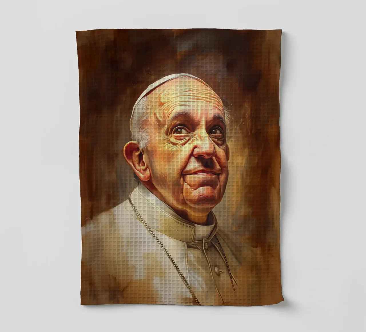 Portrait du pape François torchon de Carinaprint