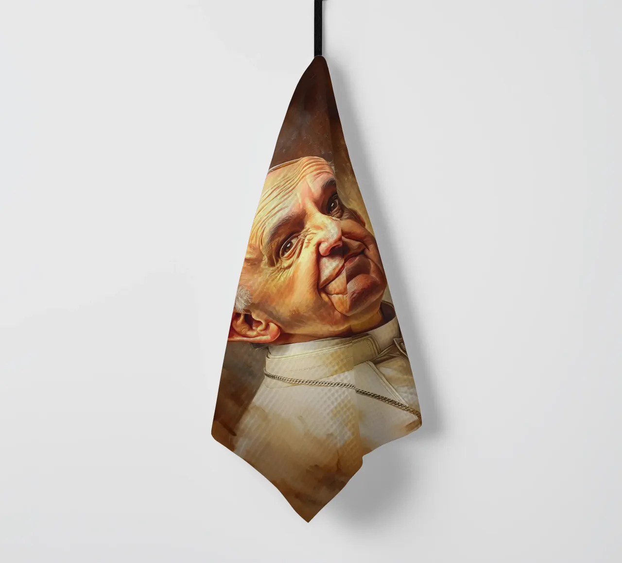 Portrait du pape François torchon de Carinaprint