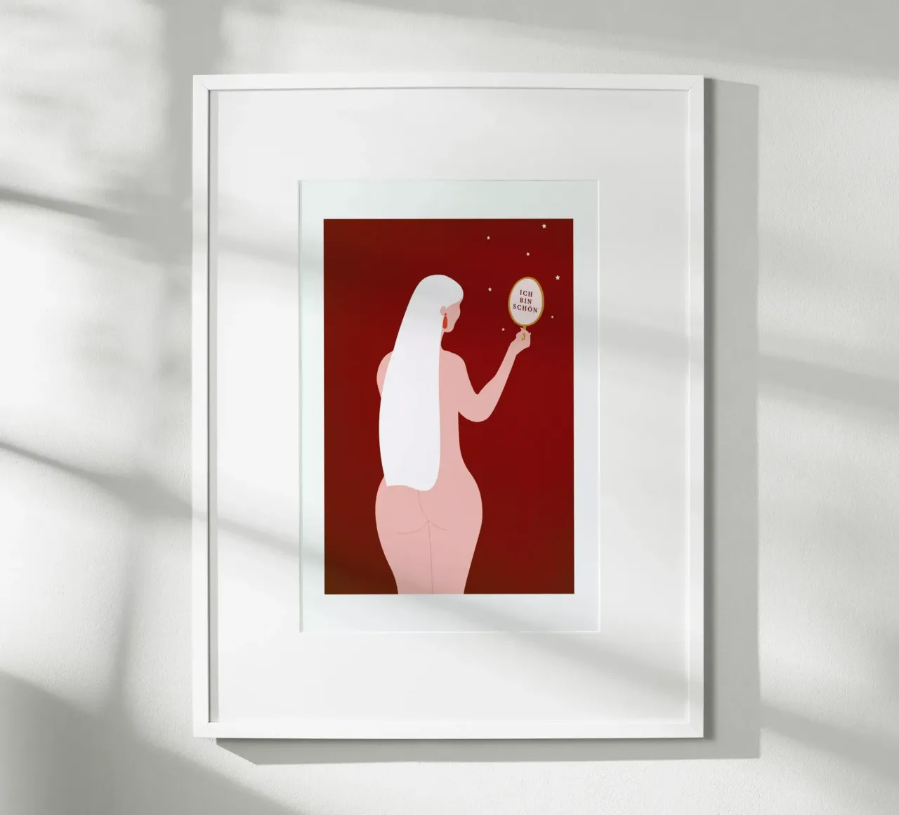 Ich Bin Schön poster con telaio in alluminio da vonkopfbisfuss x JUNIQE