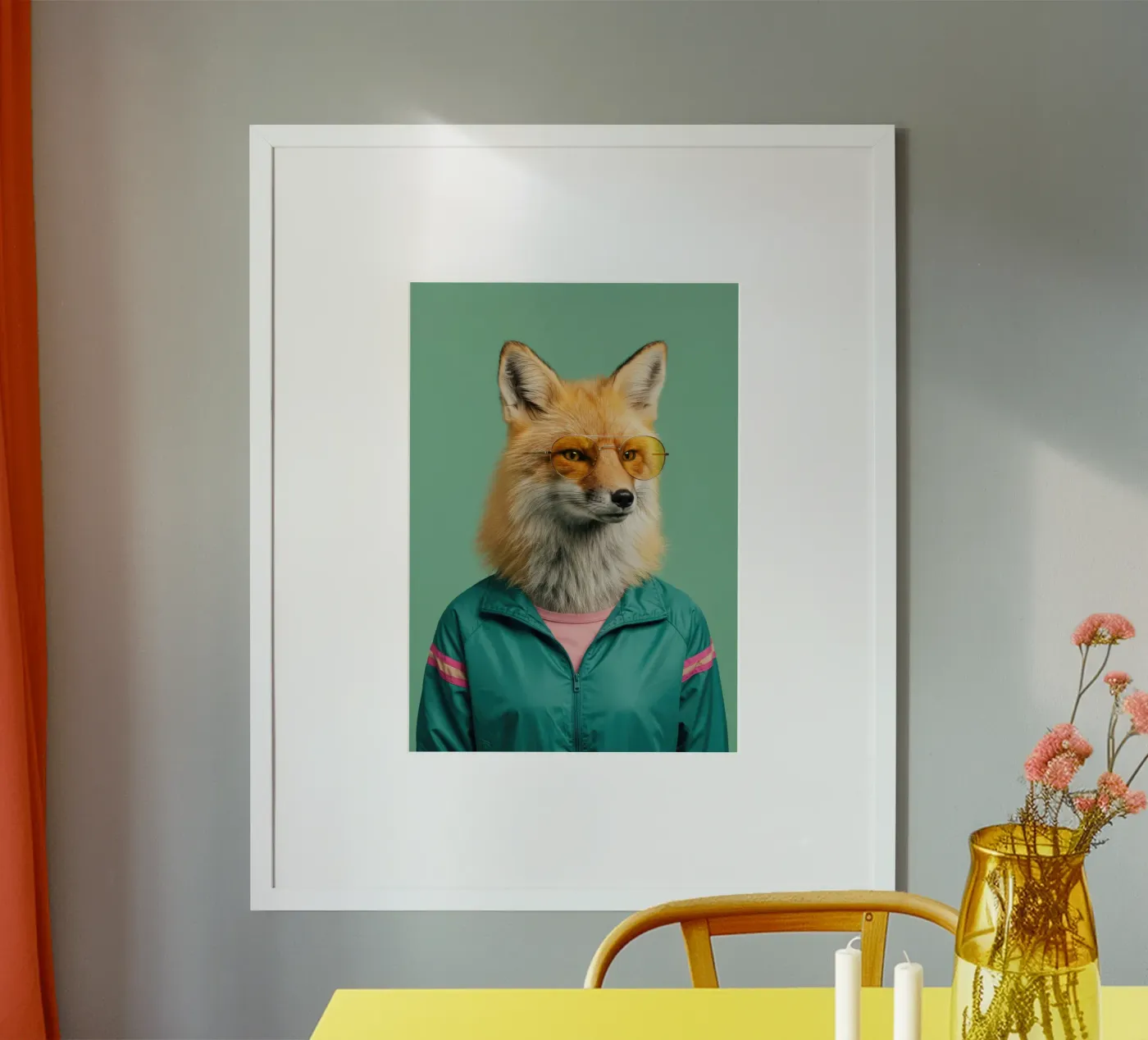 Volpe d'epoca poster da Pawtrait Studio
