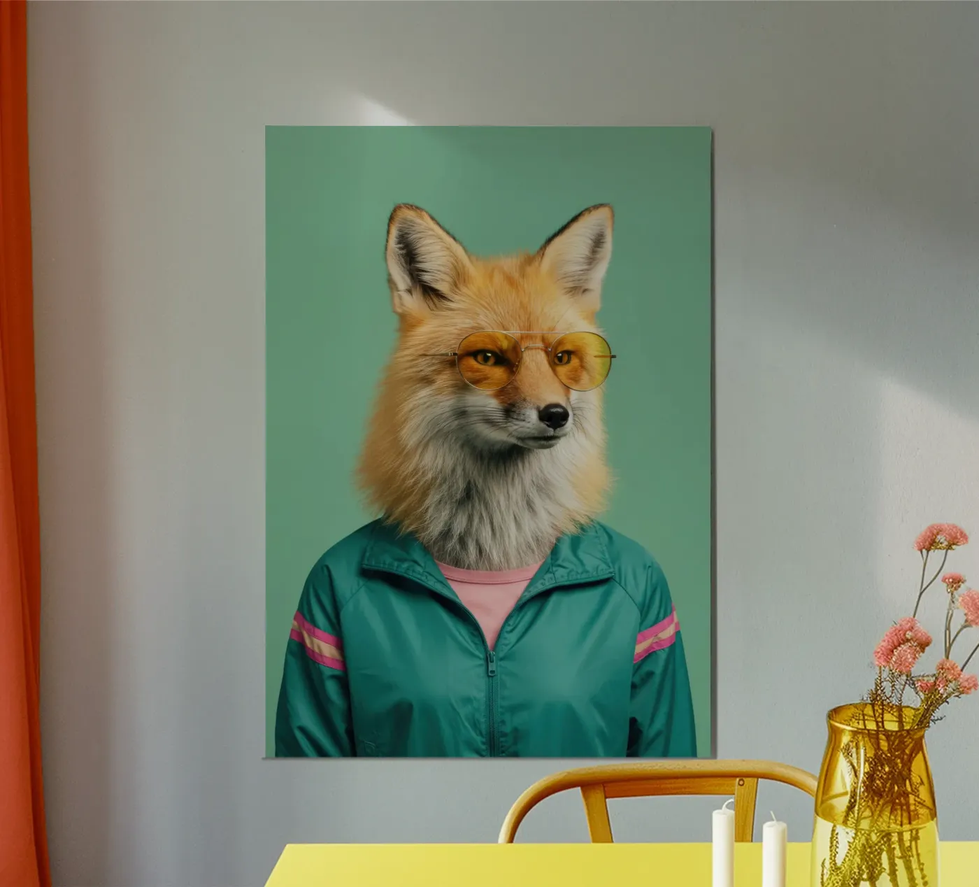 Volpe d'epoca poster da Pawtrait Studio
