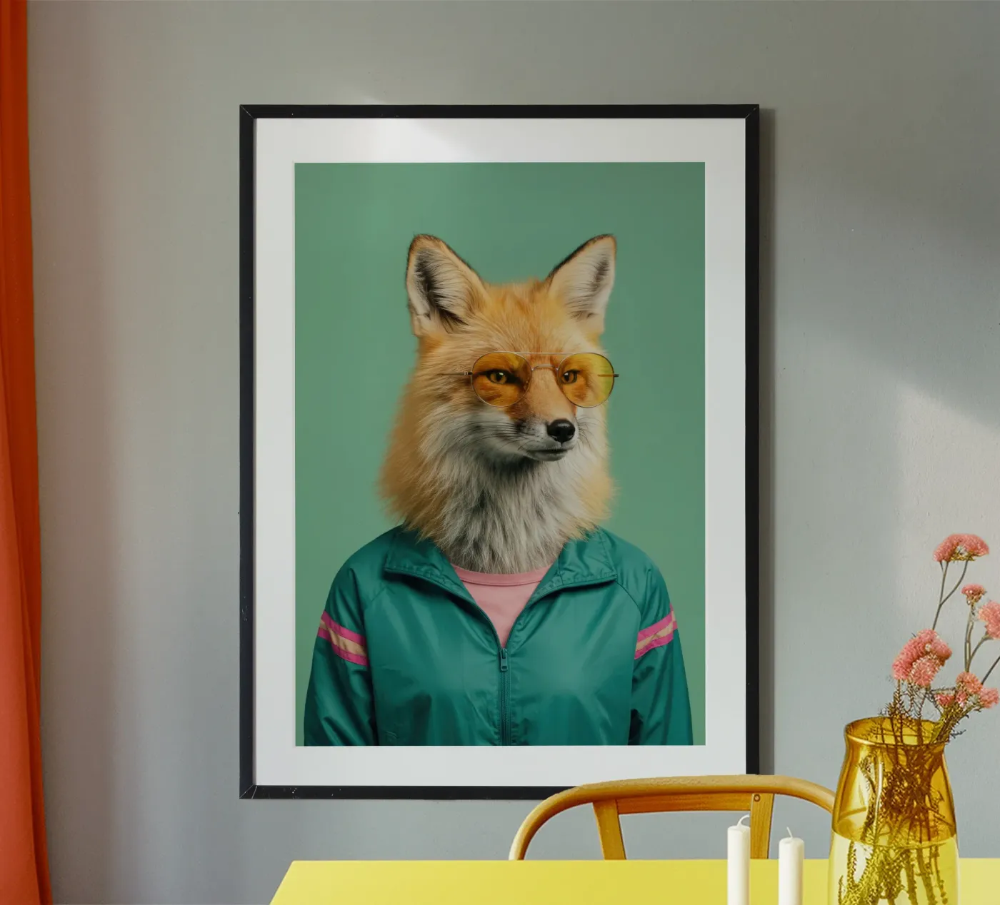 Volpe d'epoca poster da Pawtrait Studio