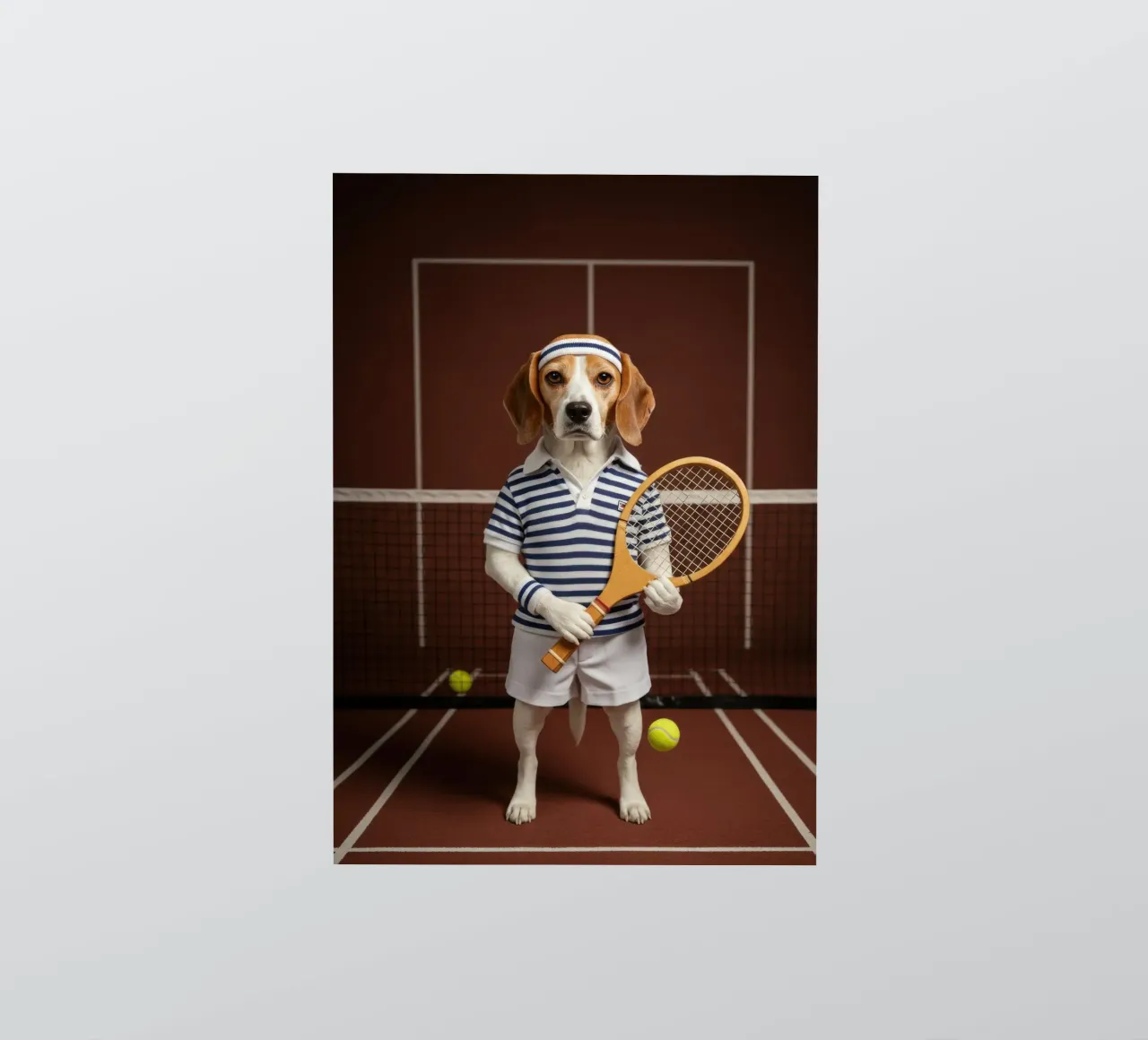 Tennis Beagle Sticker von Pawtrait Studio