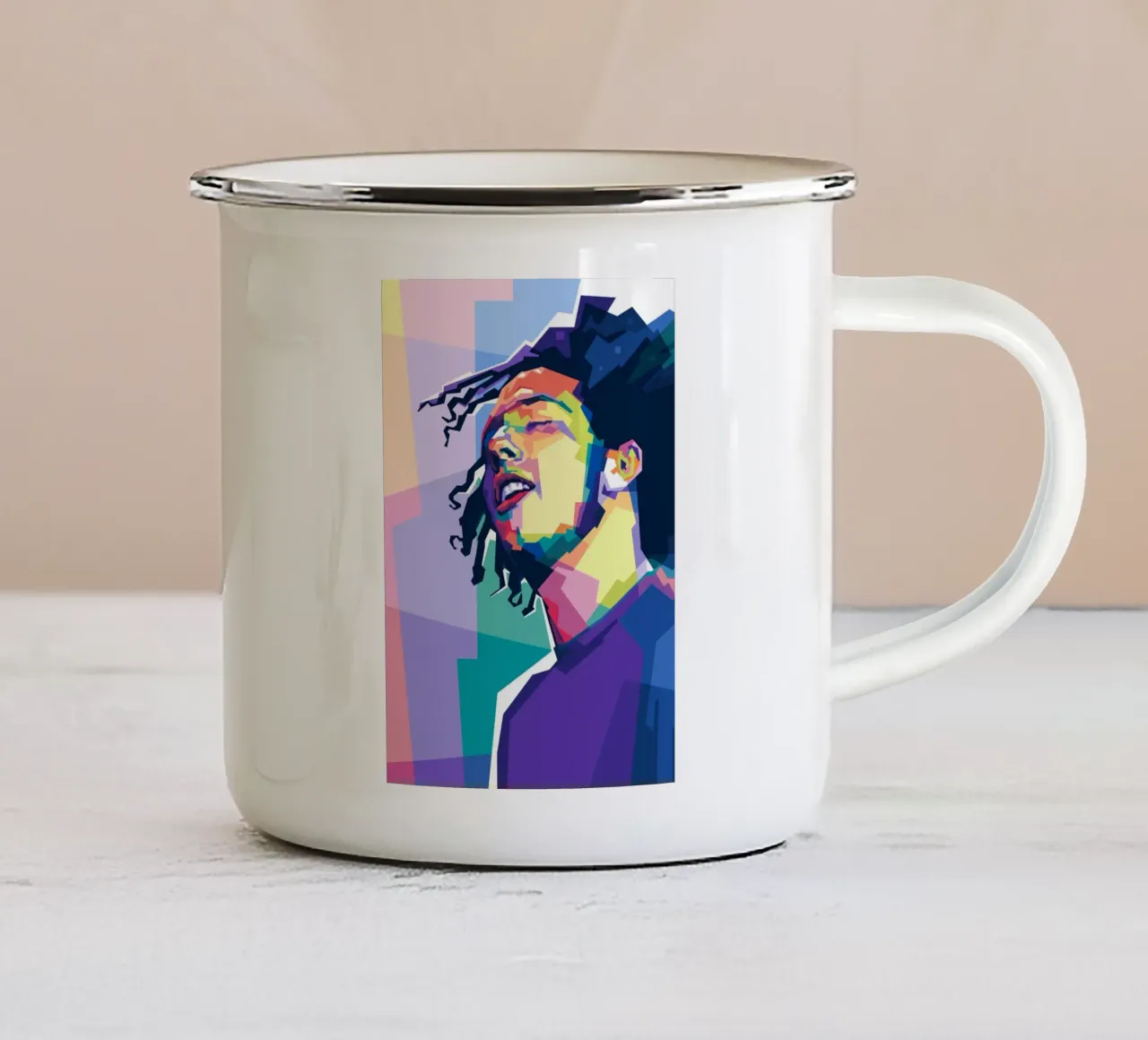 ZDLR in WPAP Emaille Tasse von Alkahfsmart