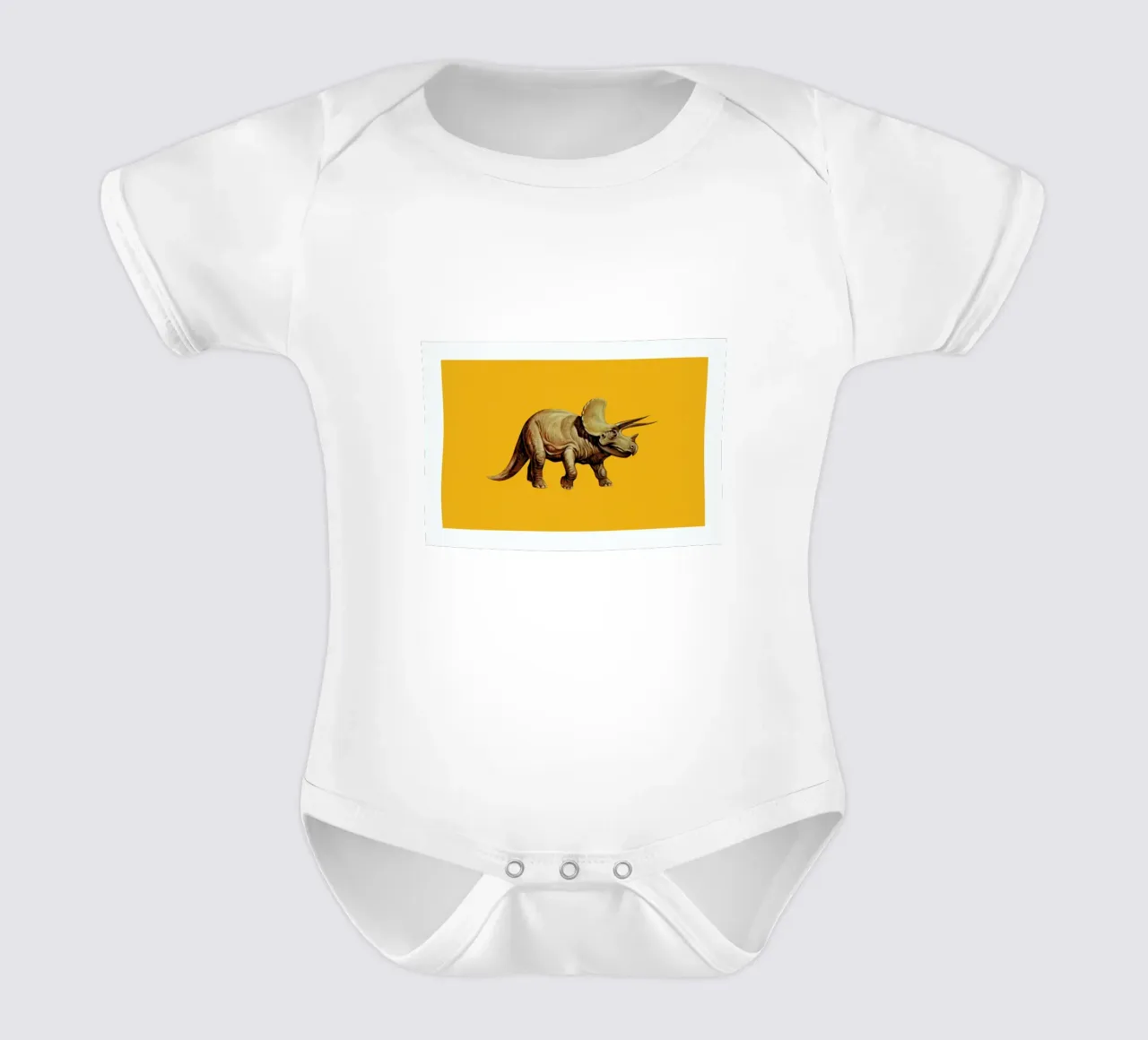Triceratops body neonato maniche corte da Flora & Fauna