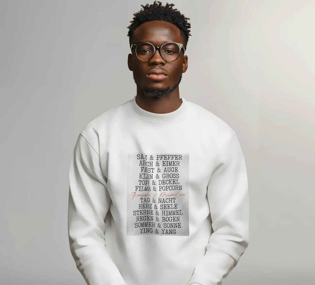 Perfettamente combinati - foto di coppia personalizzabile felpa da FRAMELY