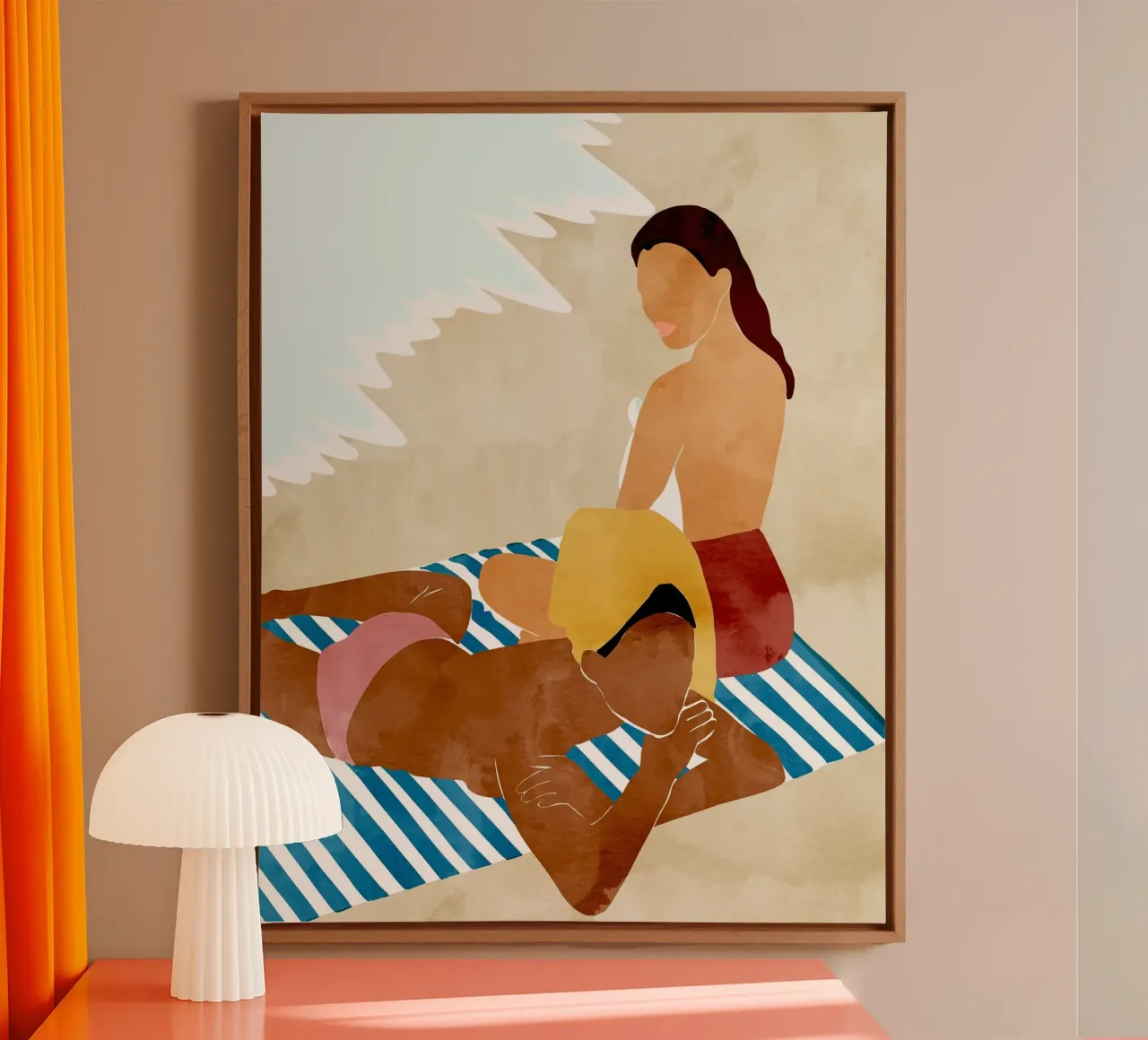 I’d Rather Be At The Beach: Beach Besties canvas by 83oranges
