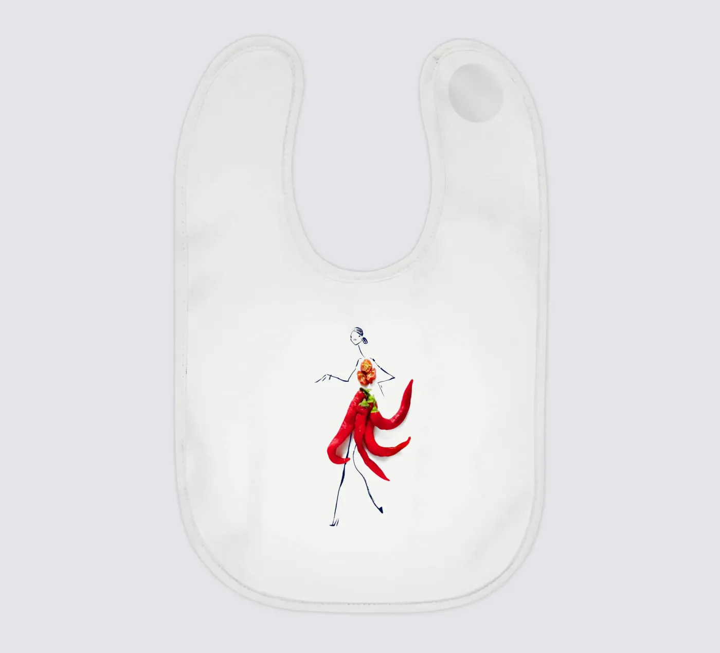 Hot Stuff baby slabbetje van Gretchen Roehrs