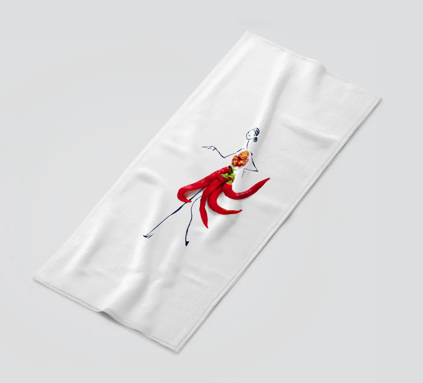 Hot Stuff beach towel by Gretchen Roehrs