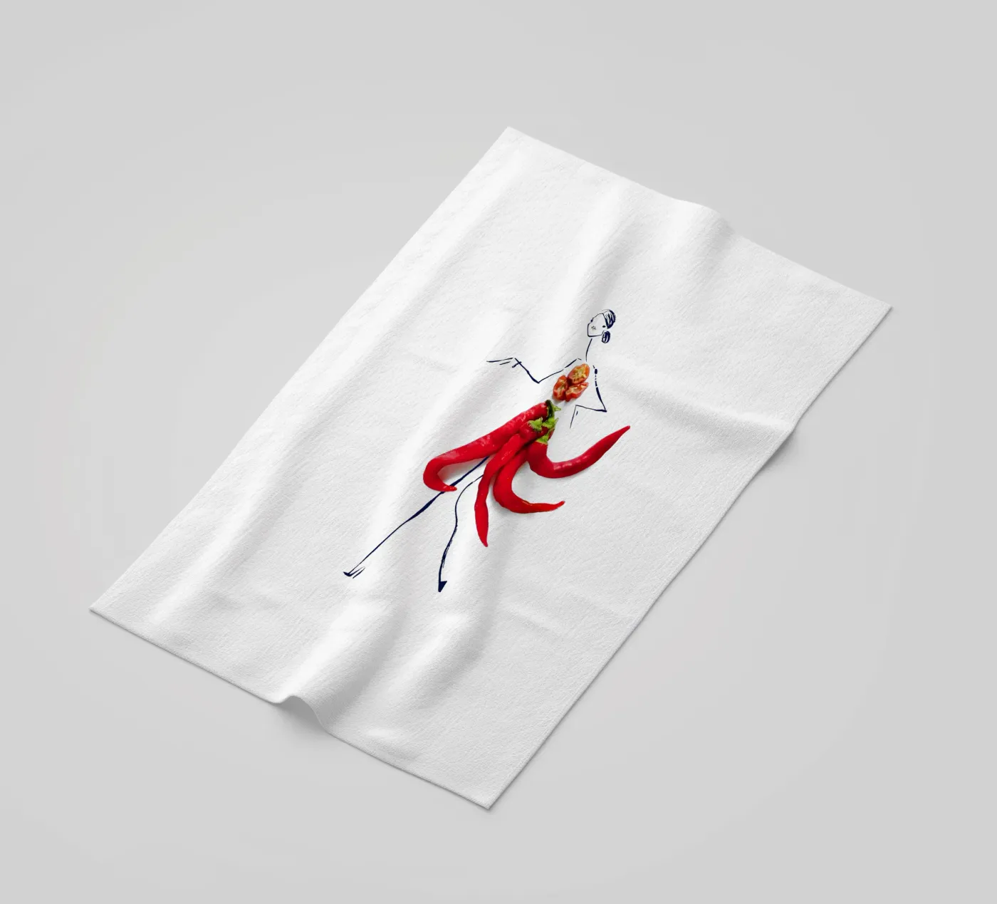 Hot Stuff beach towel by Gretchen Roehrs