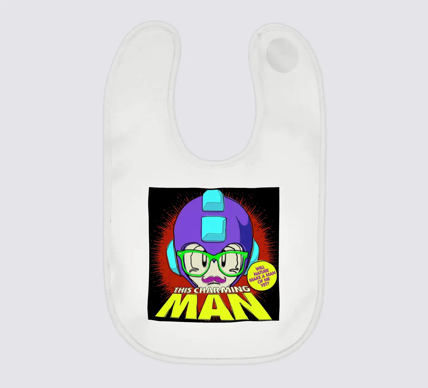 This Charming Mega-Man baby slabbetje van Butcher Billy
