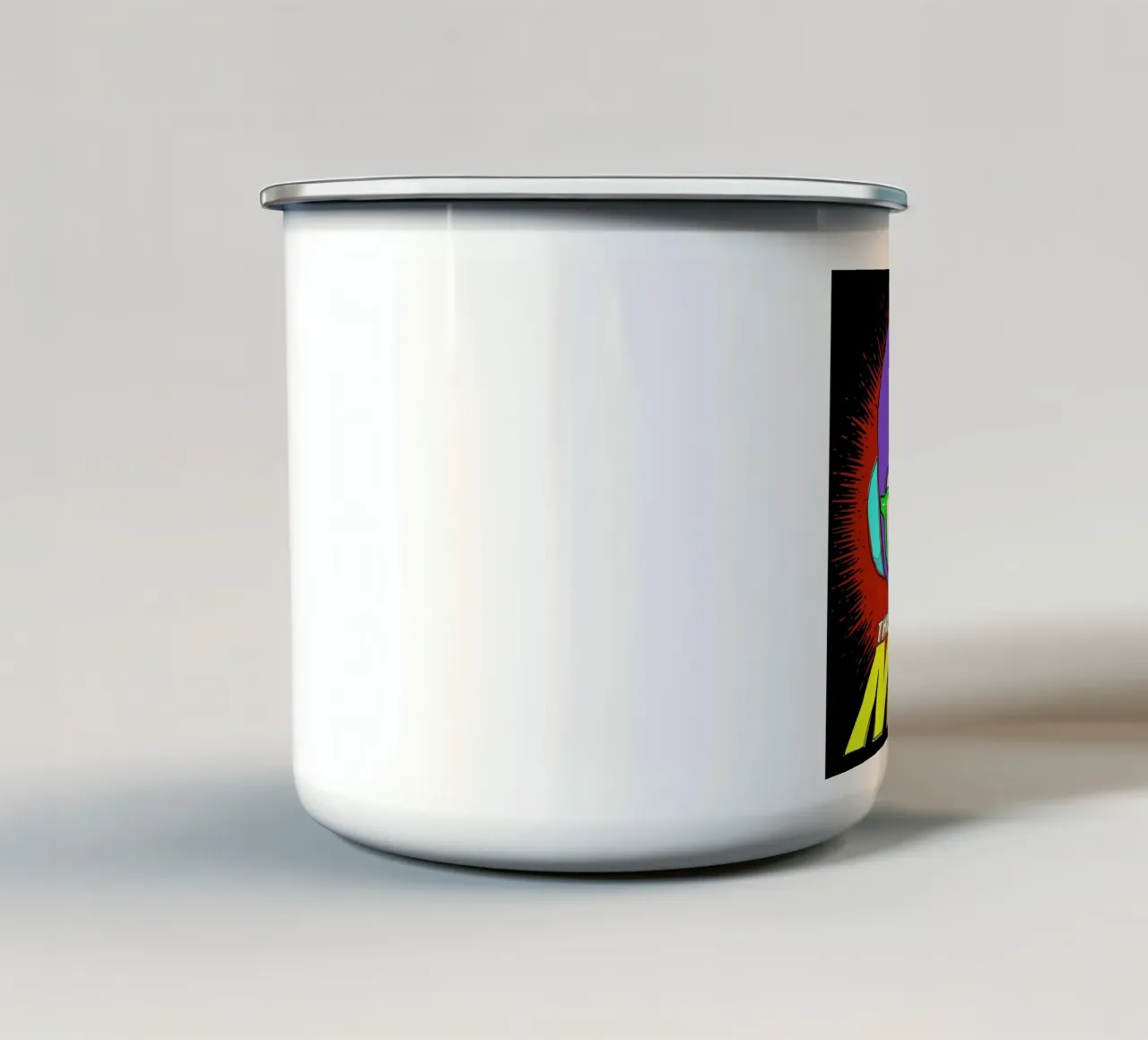 This Charming Mega-Man taza de esmalte de Butcher Billy