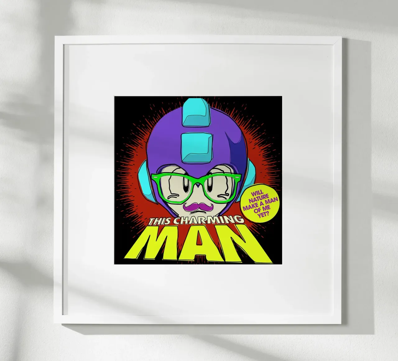 This Charming Mega-Man poster con telaio in alluminio da Butcher Billy