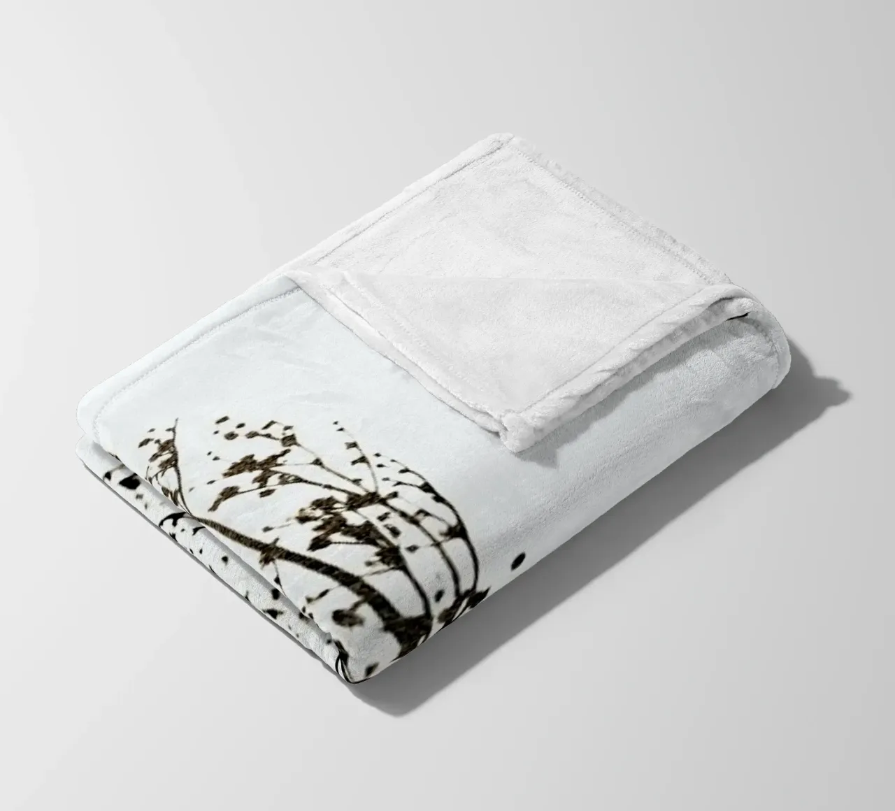 Dried Flowers Silhouette 2 coperta in pile da Monika Strigel