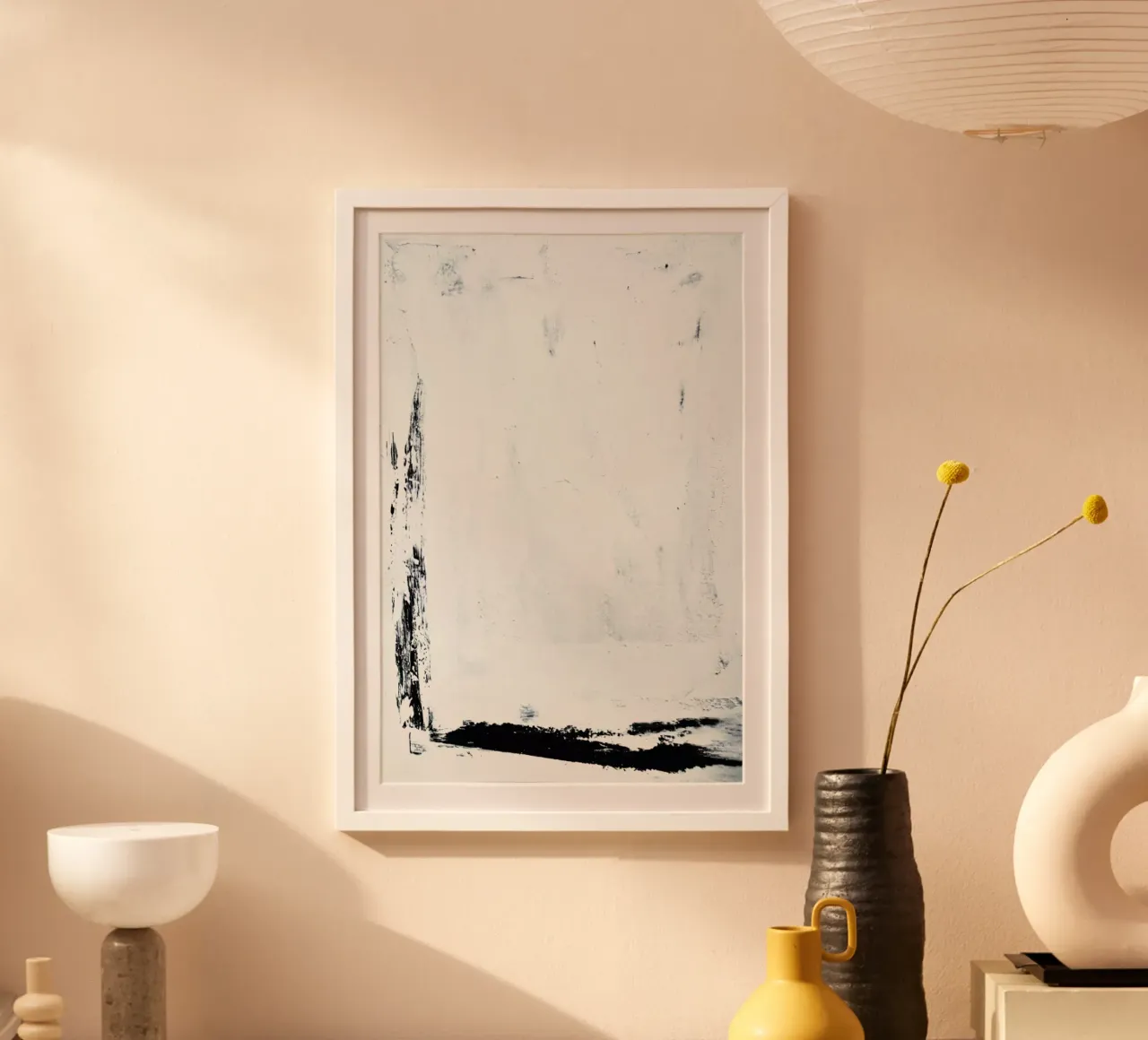 Whiteout poster con telaio in plastica da Graphite