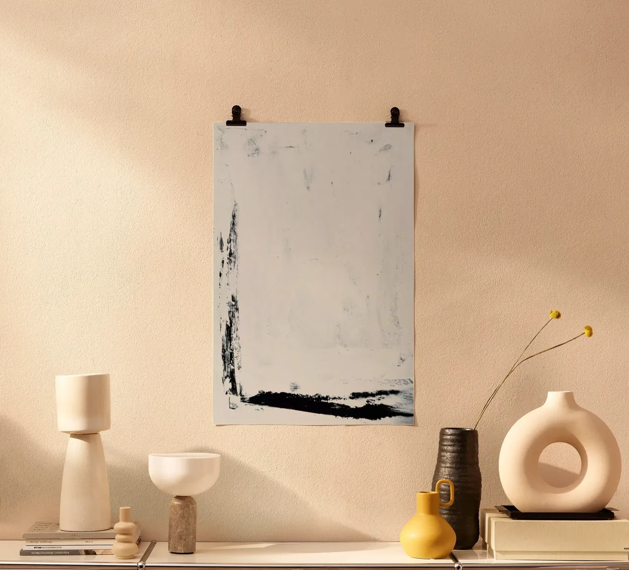 Whiteout poster con telaio in plastica da Graphite