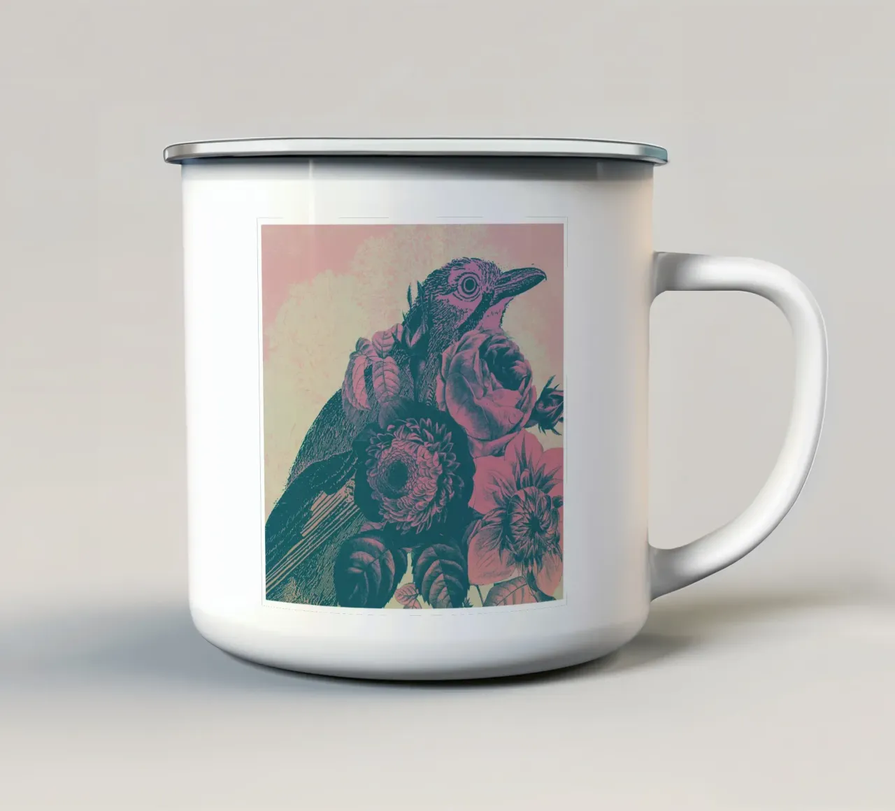 Eichelhäher tazza in smalto da Charlie's Heart