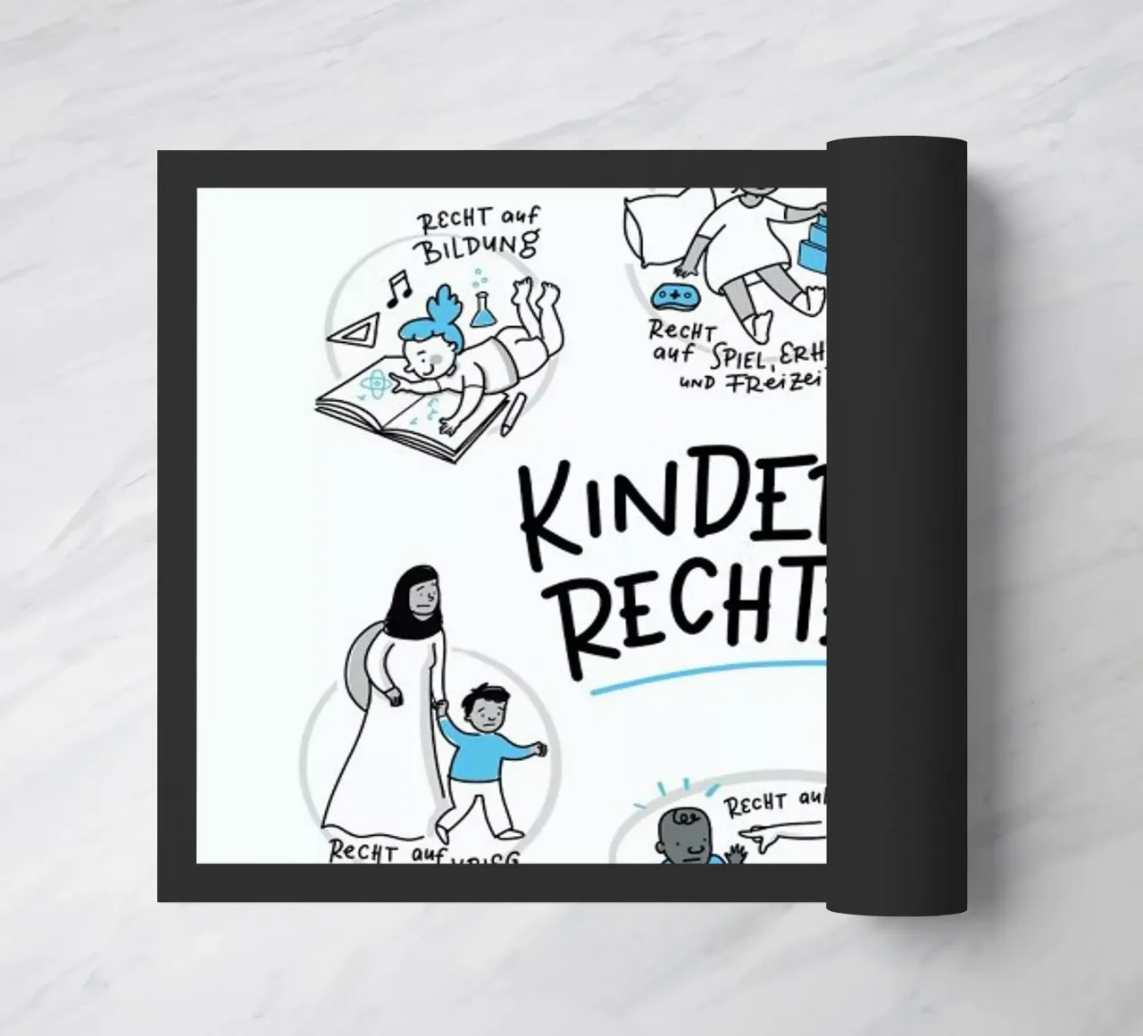 Kinderrechte doormat by Geborgen Wachsen x JUNIQE