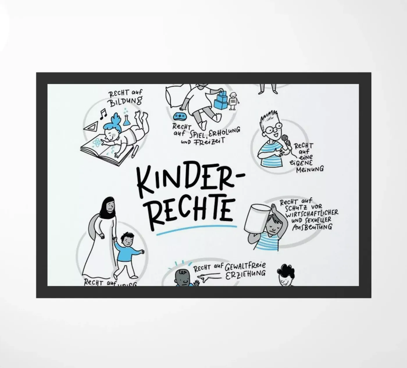 Kinderrechte doormat by Geborgen Wachsen x JUNIQE