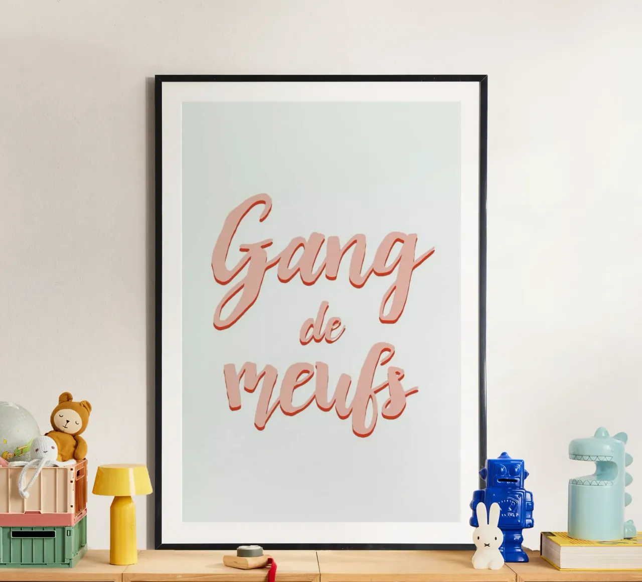 Gang de meufs poster con telaio in plastica da typed