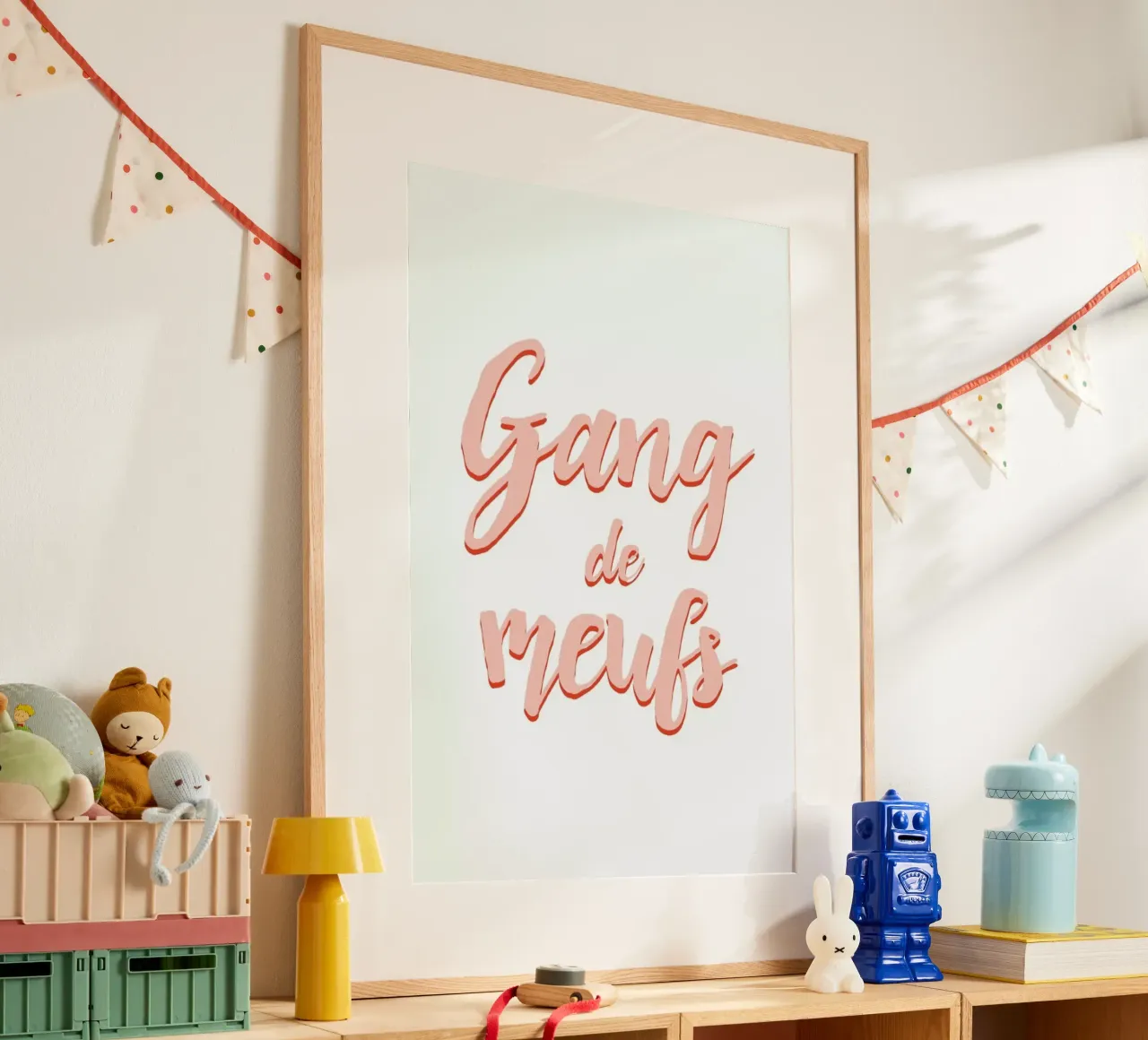 Gang de meufs poster con telaio in plastica da typed