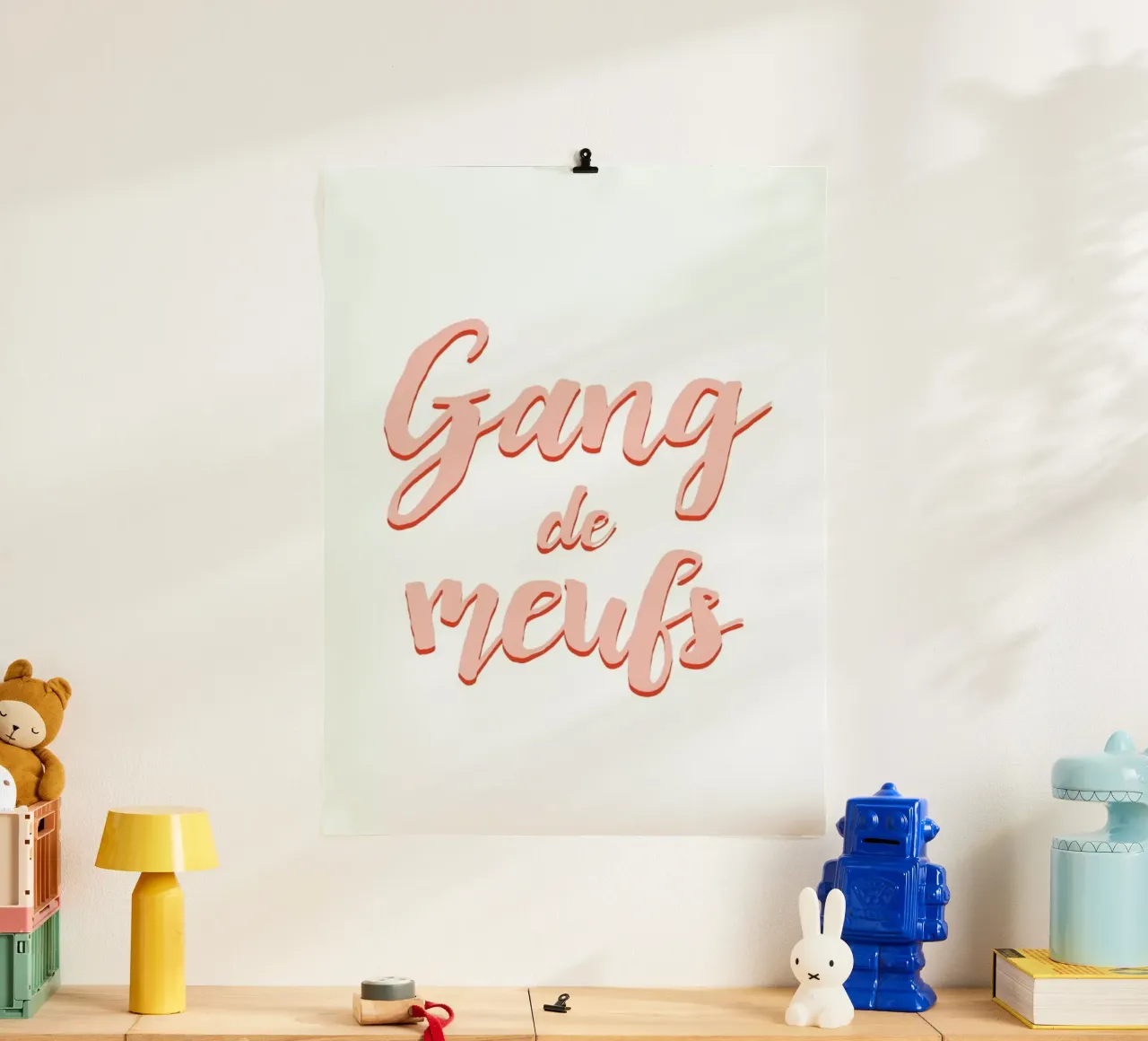 Gang de meufs poster con telaio in plastica da typed
