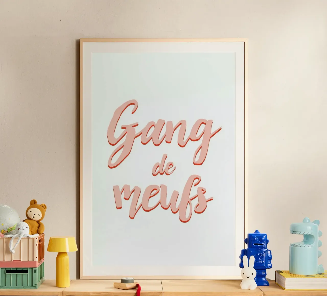 Gang de meufs poster con telaio in plastica da typed