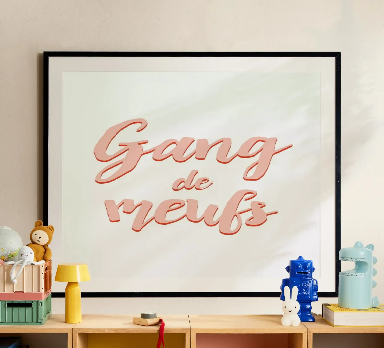 Gang de meufs poster con telaio in plastica da typed