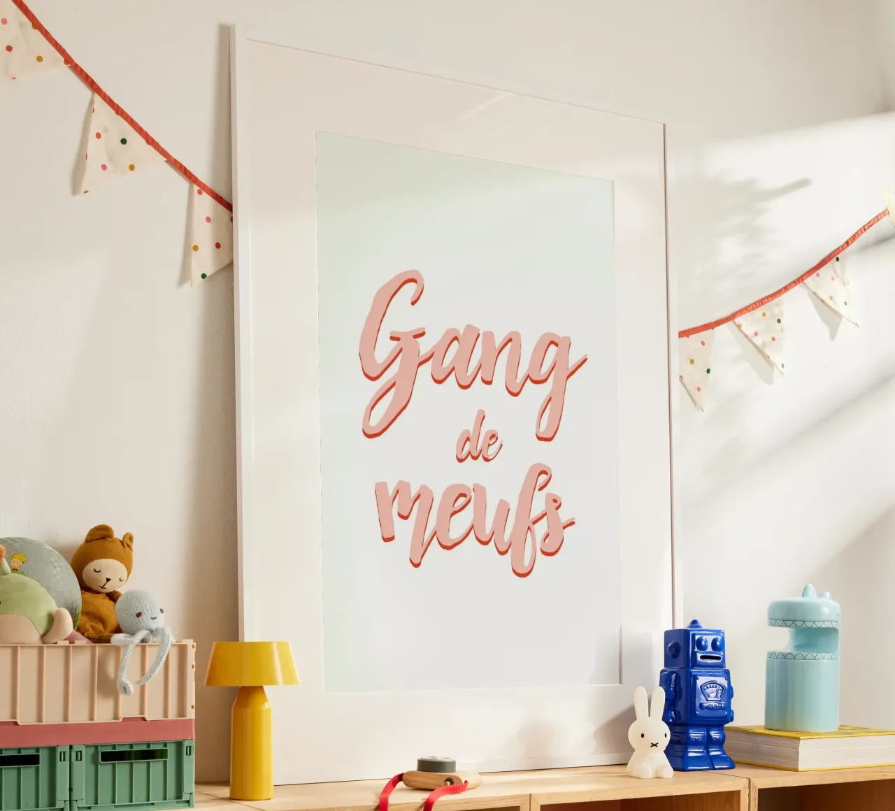 Gang de meufs poster con telaio in plastica da typed