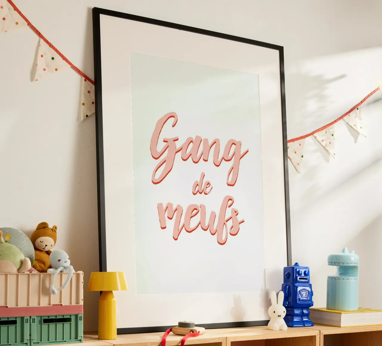 Gang de meufs poster con telaio in plastica da typed