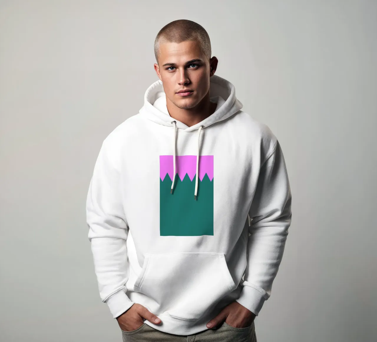 Zig Zag sweat à capuche de Linda Gobeta