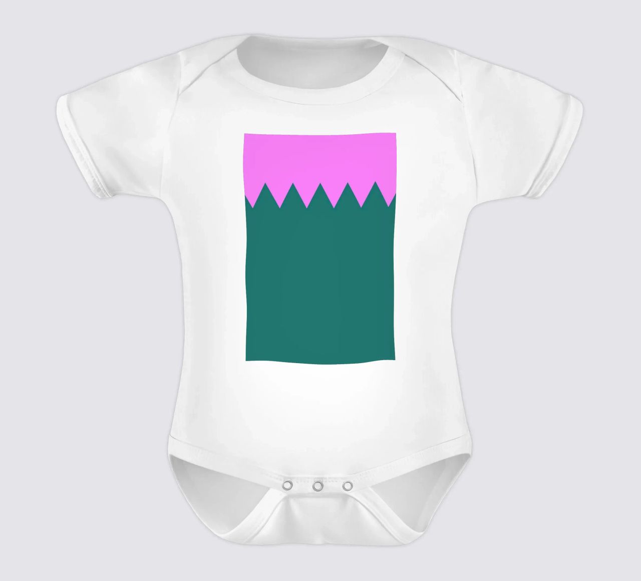 Zig Zag body neonato maniche corte da Linda Gobeta
