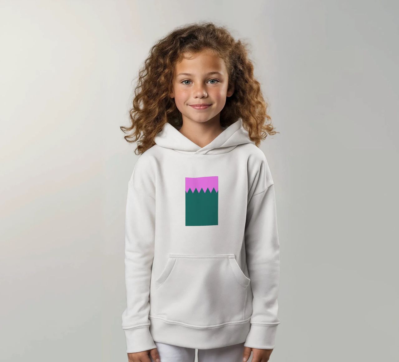Zig Zag sudadera con capucha para niño de Linda Gobeta