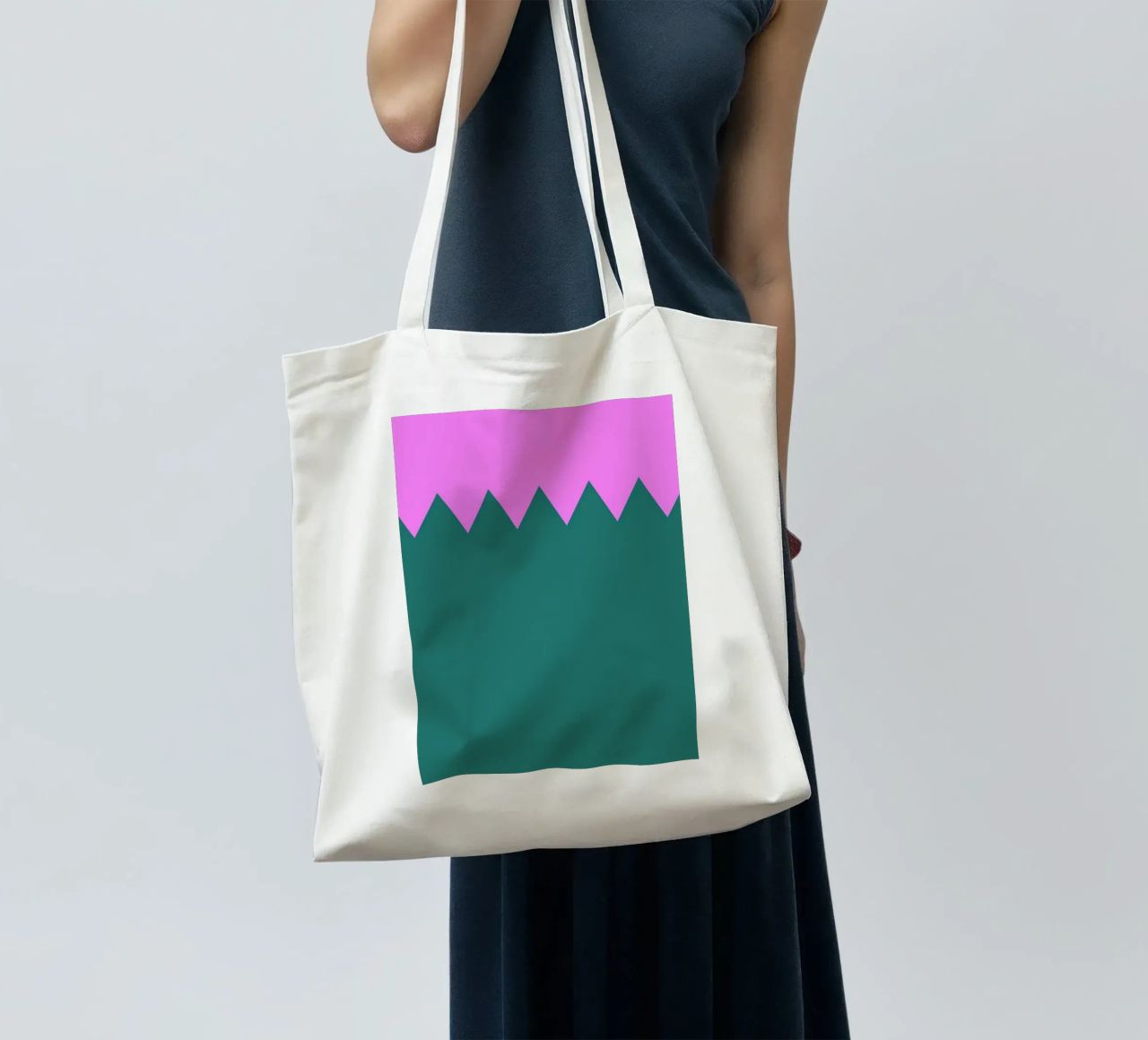 Zig Zag borsa in juta da Linda Gobeta