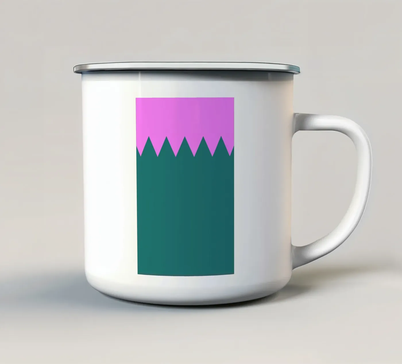 Zig Zag enamel mug by Linda Gobeta