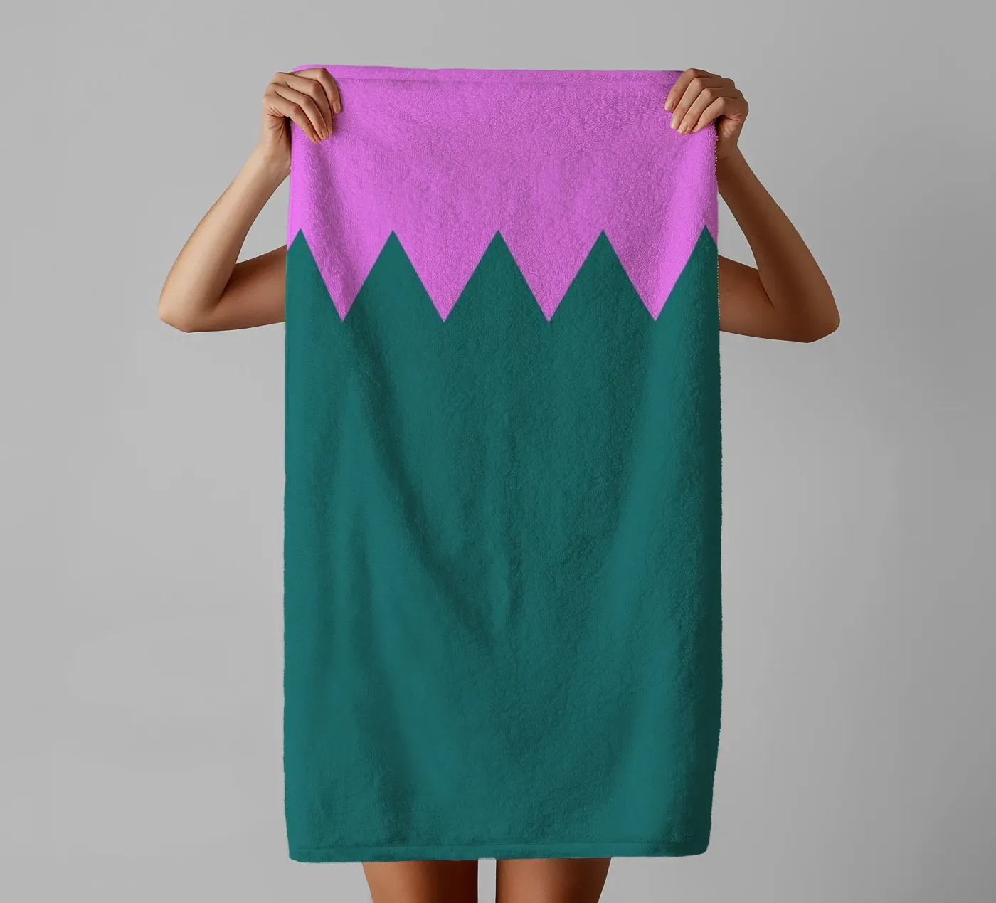 Zig Zag badhanddoek van Linda Gobeta