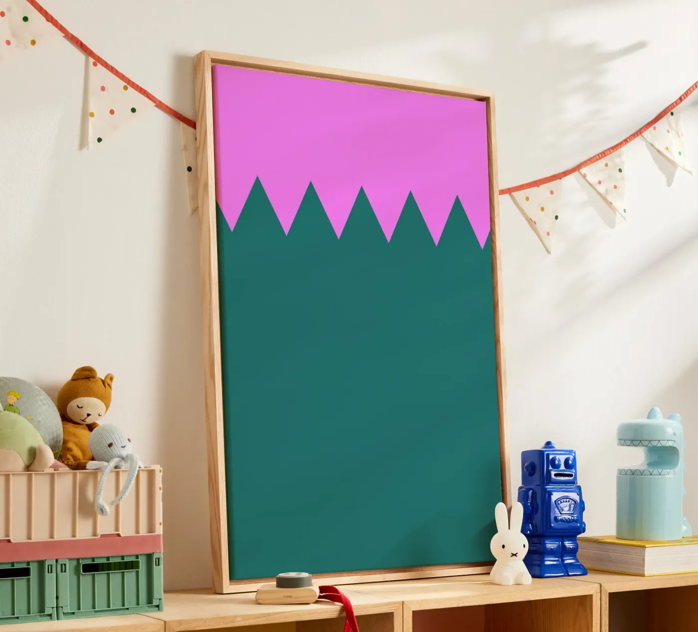 Zig Zag canvas van Linda Gobeta