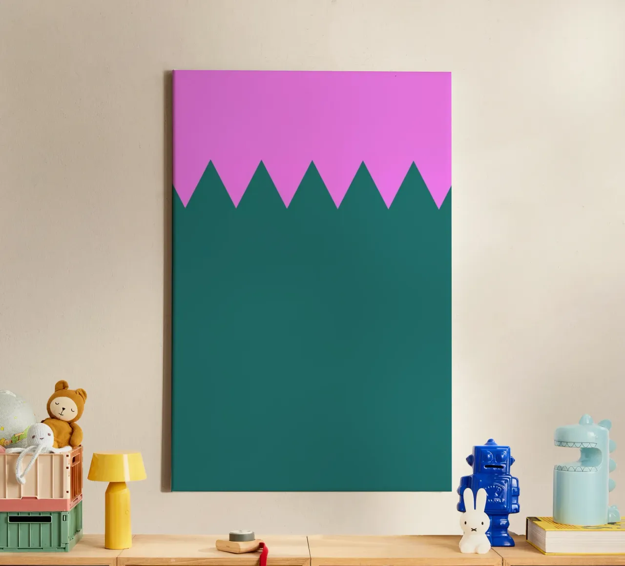 Zig Zag canvas van Linda Gobeta