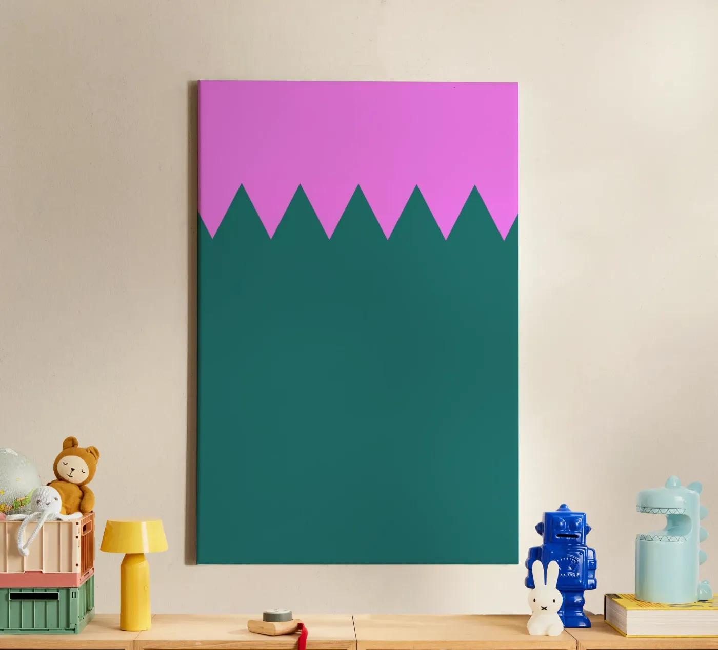 Zig Zag canvas van Linda Gobeta