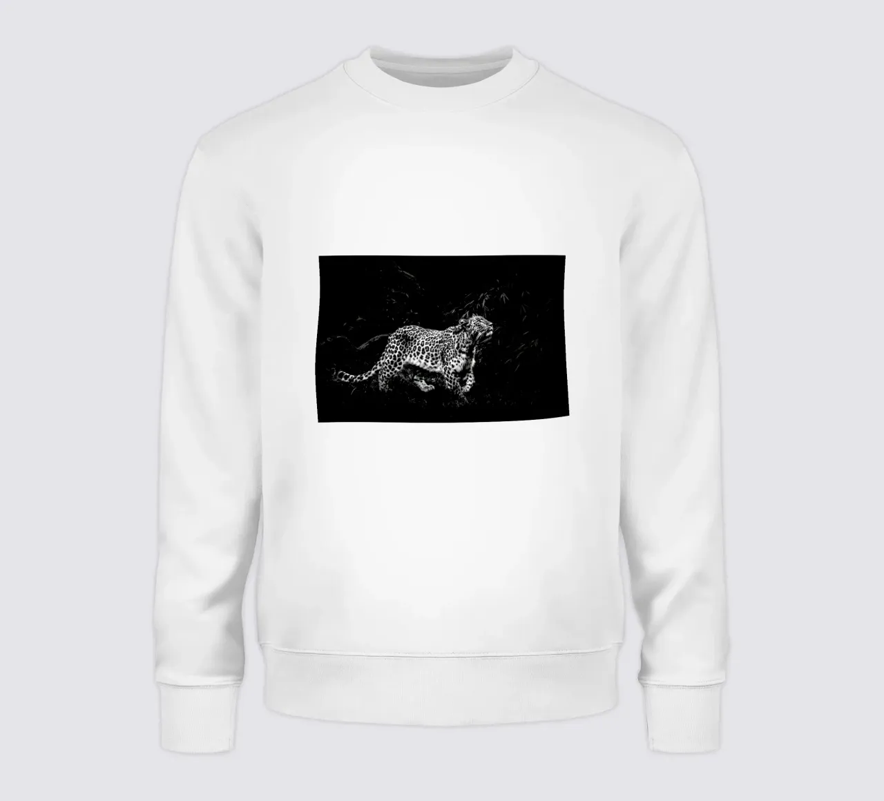 Leopard In Black And White felpa da Natural Kingdom